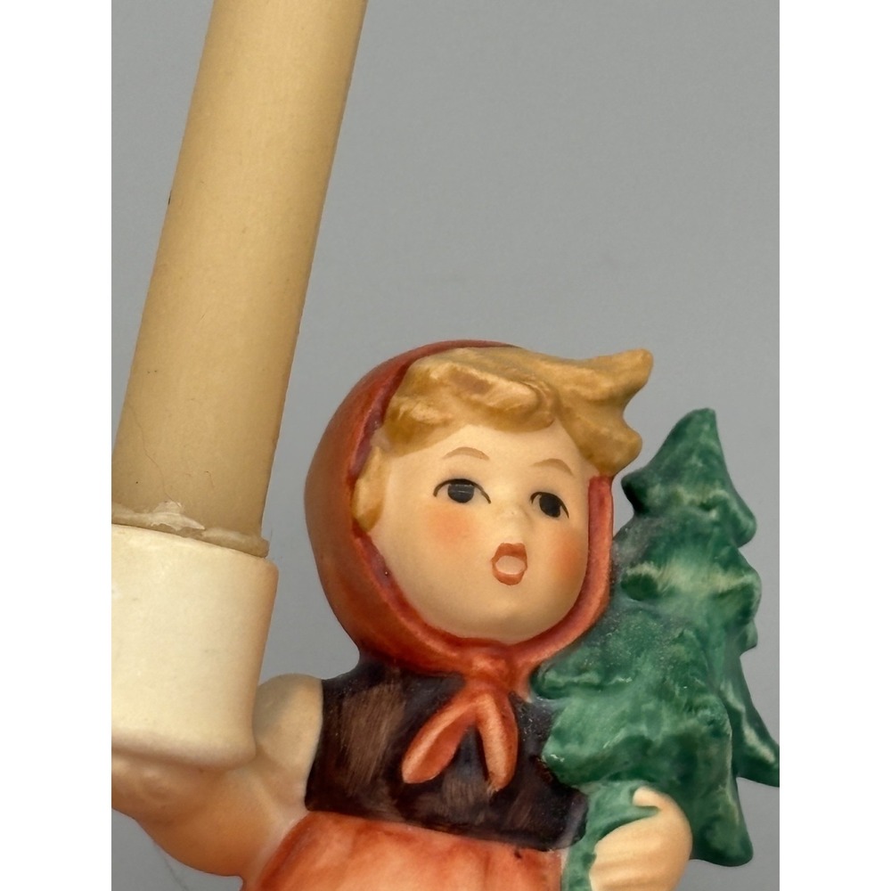 Goebel Hummel Figurine #116 Girl With Fir Tree Candle Holder W. Germany Statue - Picture 9 of 14